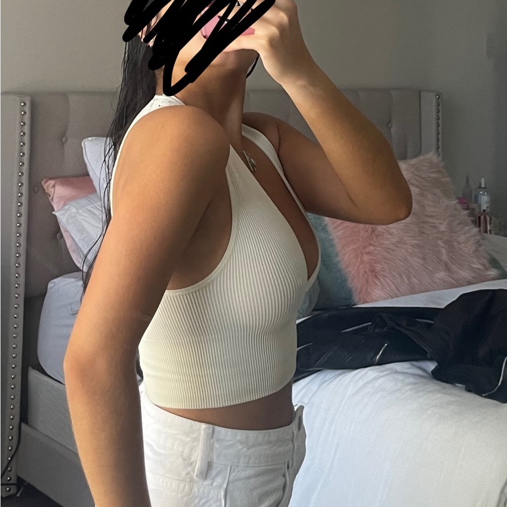 Urban outfitters white seamless crop top